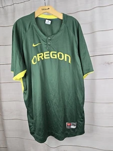 Vintage Oregon Ducks NCAA Nike Sewn Baseball Jersey College Green Sz XL #B50 - Picture 1 of 5