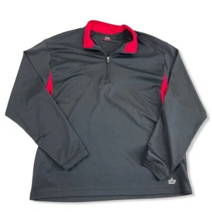 Bolle Golf THERMAL Black Red 1/4 Zip Mock Neck Long Sleeve Pullover Shirt Sz M* - Picture 1 of 7