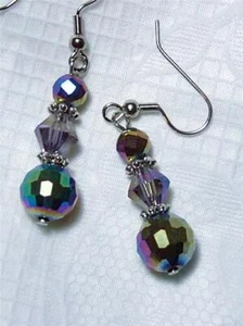 ORECCHINI GOCCIA CRISTALLO MULTICOLORE ARGENTO "PRISMA" CYNTHIA LYNN - Foto 1 di 1