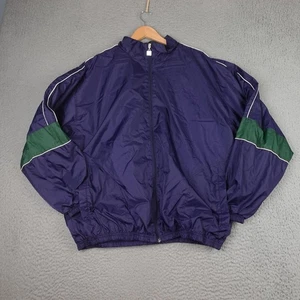 Vintage Wilson Windbreaker Jacket Mens XL Blue Green Full Zip Nylon Retro 90s - Picture 1 of 11