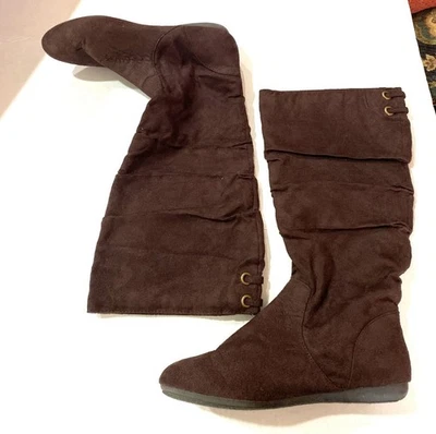 Женские сапоги Rampage Cadeler размер 10 коричневая ткань без застежек до середины икры - Изображение 1 из 4