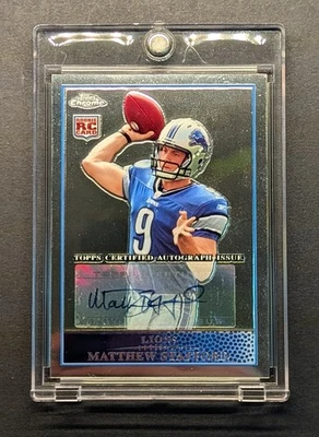 MATTHEW STAFFORD Rookie Auto 2009 Topps Chrome SP RC - Image 1 of 4