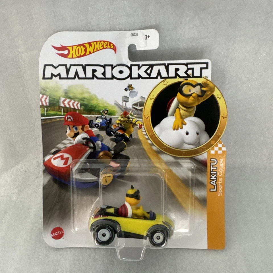 Hot Wheels Mario Kart 2020 - cupé deportivo Lakitu, Nintendo Mariokart - raro Foto 1 de 4
