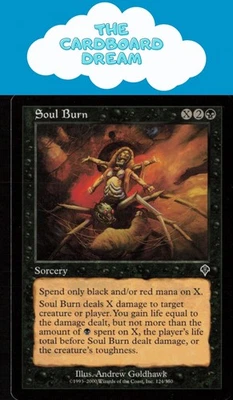 Soul Burn Invasion #124 Common Magic The Gathering Card - Image 1 of 2