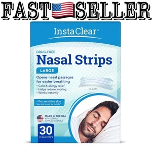 Tiras respiratorias nasales Instaclear transparentes grandes, 30 unidades - Imagen 1 de 9