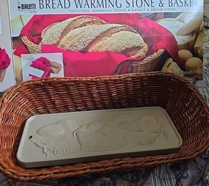 Pietra scalda pane e cesto BIALETTI. - Foto 1 di 4