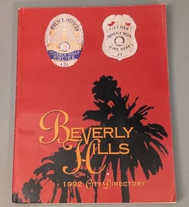 Vintage 1992 Beverly Hills City Directory - RARA pubblicità anni 90 California History Stars - Foto 1 di 24
