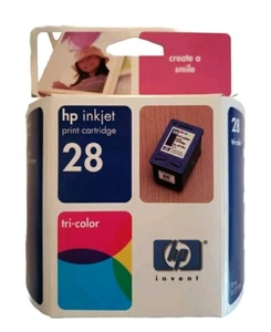 New HP 28 Tri-Color Ink Cartridge Factory Sealed Box Genuine EXP 04 - Picture 1 of 4