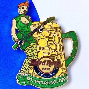 2010 HARD ROCK CAFE BOSTON ST. PATRICK’S DAY SEXY GIRL & BEER STIEN MUG LE PIN - Picture 1 of 1