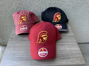 Menge 3 USC Trojaner Mützen Mütze verstellbar/verschiedene Größen, Farben/WIE BESEHEN - Bild 1 von 2