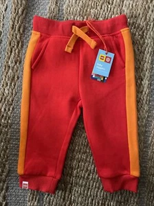 Lego X Target Baby Jogger Pants Orange & Red 12mo NEW - Picture 1 of 3