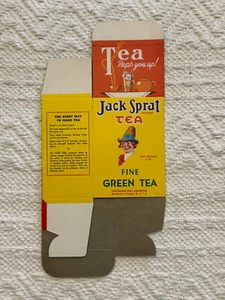 Vintage 1920's Jack Sprat Fine Green Tea Box - Not Tin Advertising - Great Condi - Picture 1 of 2