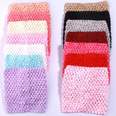 Tubo de ganchillo elástico 14*14 cm 5,5 pulgadas ancho tejido envoltura de pecho niña Pettiskirt Par - Imagen 1 de 4