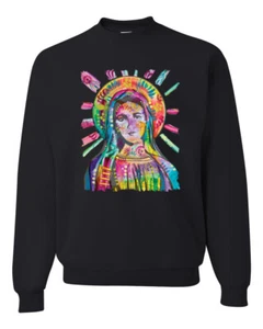 Sudadera Cuello Redondo Unisex Pintada Arco Iris Madre Mary Dean Russo Diseño - Imagen 1 de 11