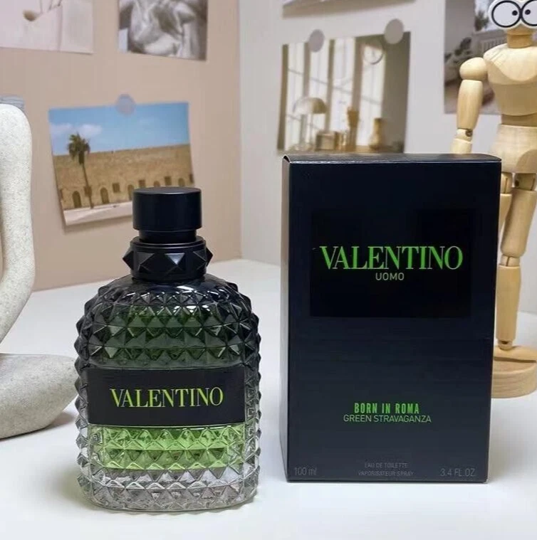 Valentino Uomo Born In Roma Green Stravaganza para homens 3,4 oz Eau de Toilette colônia - Imagem 1 de 4