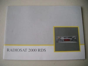 Manual de instrucciones Renault radio de coche RADIOSAT 2000 RDS radio cassette - Imagen 1 de 1