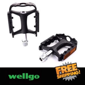 Wellgo M111 Aluminum 9/16" MTB Sealed Bearing Pedals - Black - Picture 1 of 2
