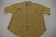 Scott Barber Shirt Mens Medium Yellow Plaid Button Up Long Sleeve Modal Casual