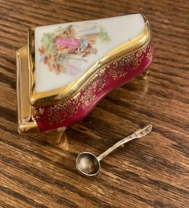 Mini piano de porcelana de colección LIMOGES FRANCIA cortejo pareja baratija plato para servir - Imagen 1 de 10