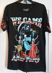 MEN'S FRESH LAUNDRY GRIM REAPER DANCE SKELETON AFTER PARTY BLACK NWT - Picture 1 of 5