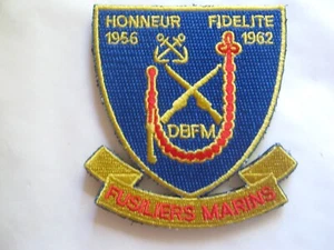 ECUSSON DES FUSILIERS MARINS DBFM 1956 / 1962 SCRATCH AU DOS - Picture 1 of 1