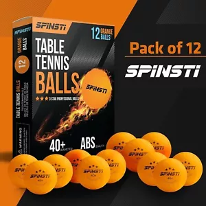 Premium Table Tennis Balls 40+mm Professional 3 Star ABS Quality (White/Orange) - Picture 1 of 7