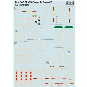 Print Scale 72-432 Decal 1:72 Blue CAG SPADS. Carrier Air Group CO AD Skyraiders - Bild 1 von 24