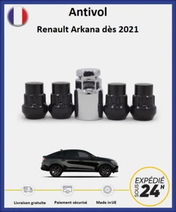 Ecrous antivol de roues noir Renault Arkana dès 2021 - Picture 1 of 2