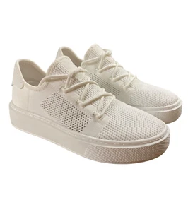 J/Slides NY Damien White Perforated Stretch Knit Women Sneakers/ Size 7.5/ NEW! - Picture 1 of 7