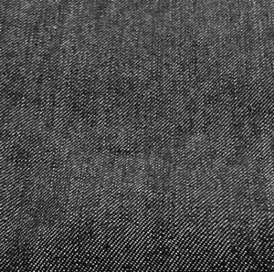 Heavy Black Twill Sewing Fabric 1.8 yds 62" Stiff Shiny Sheen Made in USA - Picture 1 of 4
