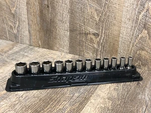 EXC Snap On 12 PC 3/8" Flank Dr 6 Pt METRIC Semi Deep Socket Set 212FSMSY 8-19mm - Picture 1 of 14
