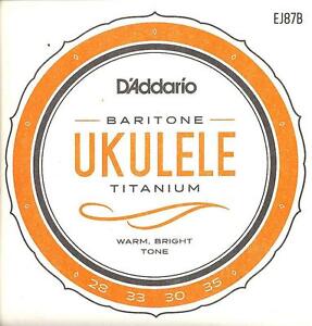 D'Addario Ukulele Strings EJ87B Titanium Baritone 