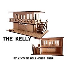 Dollhouse Miniature 1:144 Scale Unfinished Kit Mid Century Modern The Kelly