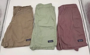 Lot Of 3 Patagonia Men’s Stand Up Organic Cotton Shorts Size 28 Multicolor - Picture 1 of 19