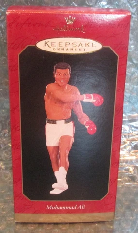MUHAMMAD ALI  Hallmark Handcrafted Action Figure Ornament Cover
