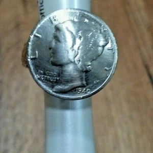Vintage Mercury Dime Sterling Ring Mix Datum - Bild 1 von 5