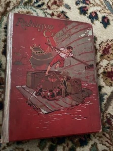 Robinson Crusoe By Daniel Defoe Antique Book Illustrated EP Dutton & Co - Picture 1 of 8