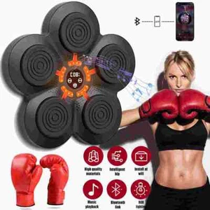 Adults Smart Music Boxing Machine Wall Mount LED Light Bluetooth 9-Level Speed - Picture 1 of 23