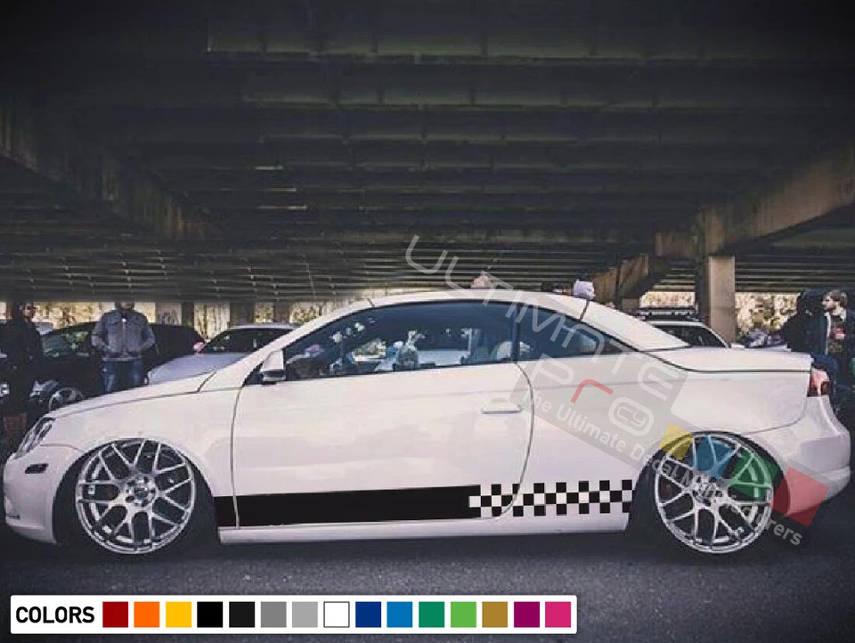 Stripes kit For Volkswagen Eos R line Graphics body lowering sport Decal sticker - Image 1 of 4