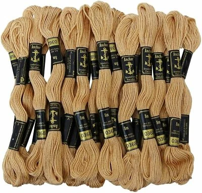 Anchor Threads Cross Stitch Sewing Stranded Cotton Thread Hand Embroidery Beige - Image 1 of 4