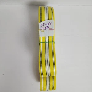 Correa de repuesto para silla de césped vintage 114' amarillo brillante negro  - Imagen 1 de 5