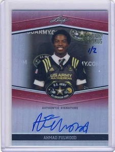 2013 Leaf Army Chrome AHMAD FULWOOD Red Autograph Auto 1/2 Florida Rookie - Bild 1 von 1