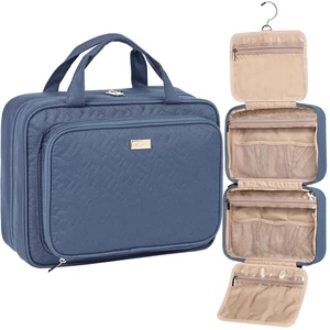 Bolsa de aseo de viaje colgante, organizador de maquillaje visible, cosmético, azul egeo - Imagen 1 de 6