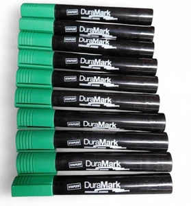 10 x Staples Permanent Marker Green - Picture 1 of 1