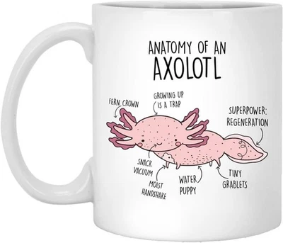 Divertida taza de café Axolotl - Regalo perfecto para fanáticos de Axolotl, amantes de acuarios y peces Foto 1 de 2