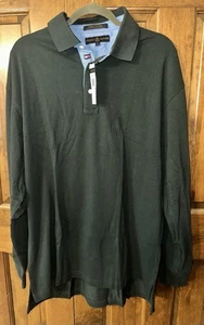 Polo da golf Tommy Hilfiger uomo taglia XL verde manica lunga attiva nuova con etichetta - Foto 1 di 7
