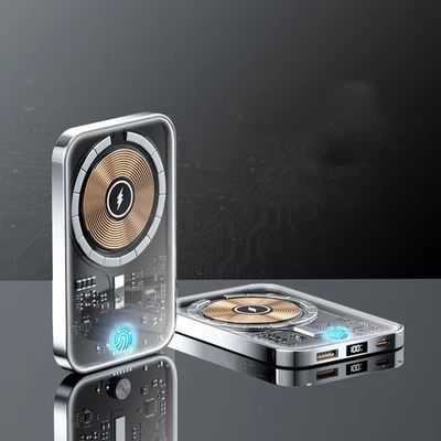 10000mAh Magnetic Battery Pack Wireless Charger Power Bank for iPhone15/14/13/12 - Image 1 of 4