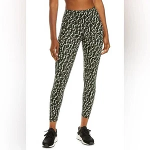 Sweaty Betty Power 7/8 Workout Leggings Size S Green Leopard Print - Picture 1 of 5
