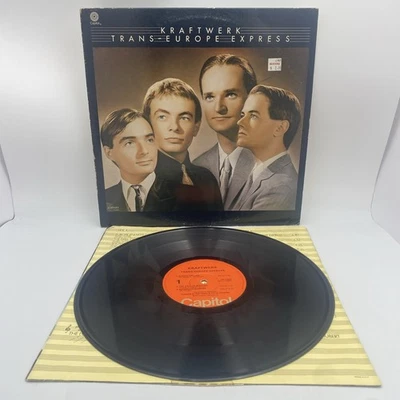 KRAFTWERK Trans Europe Express Vinyl Record LP VG- 70's, Orange Label, Synth Pop - Image 1 of 4