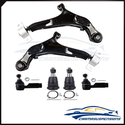 Fits 00-03 Nissan Maxima 6x Front Ball Joint Assembly Tie Rod Control Arm Kit - Image 1 of 4